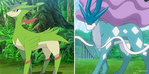 Pokemon Scarlet and Violets Paradox Suicune and Virizion。